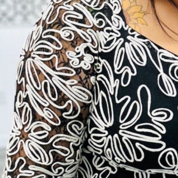 NWT - Southern Grace - Black & White Lace Dress - Woman's XL - Picture 3 of 3